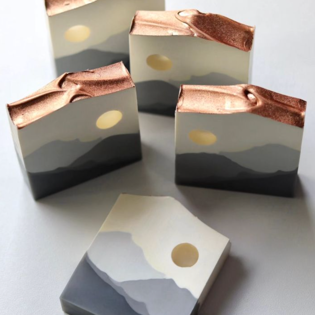 Handmade Scenic Landscape Soap with Copper Top – Perfect Gift from UAE