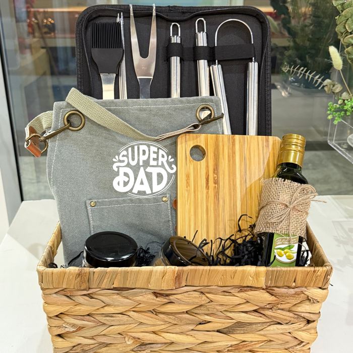 Father’s Day BBQ Gift Basket – Super Dad Grill Set