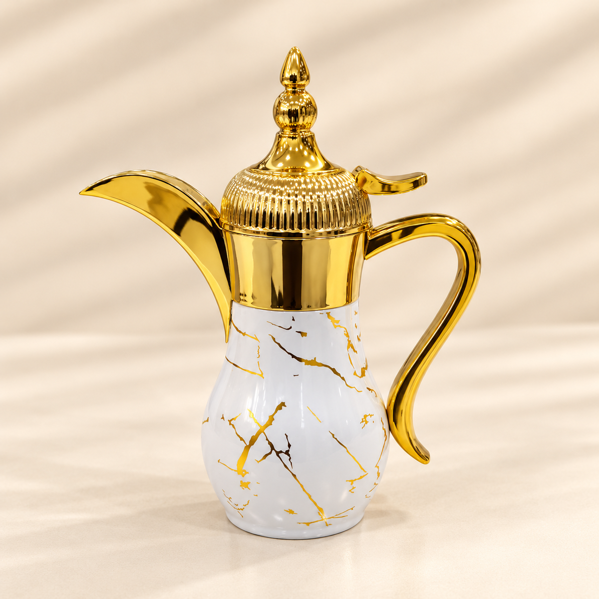 Coffee Set Gift Box | Fancy Arabic Dallah Pot & 2 Branded Qahwa Cups