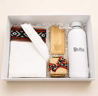 Heritage On The Go eco-friendly gift hamper with bamboo power bank and insulated bottle