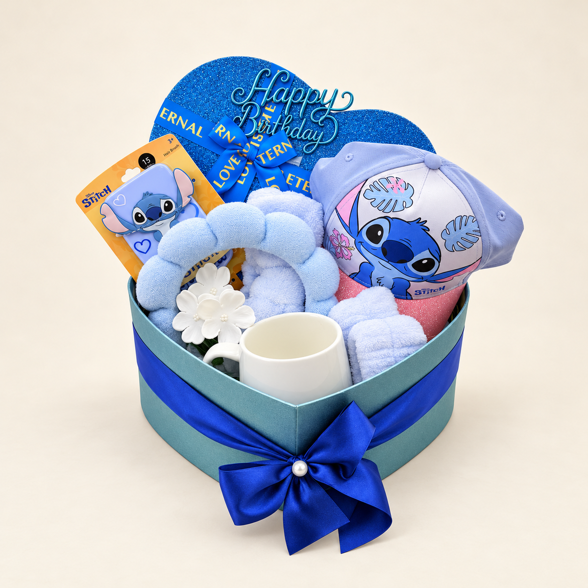 Luxury Stitch Birthday Gift Box with Blue Accessories