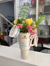 Stanley Tumbler Flower Bouquet Gift Arrangement