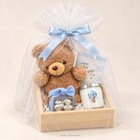 Baby Boy Gift Hamper with Teddy Bear & Chocolates