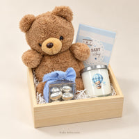 Baby Boy Gift Hamper with Teddy Bear & Chocolates